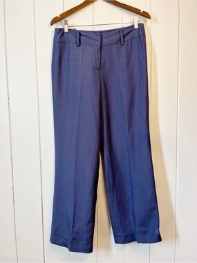Willi Smith Blue Linen Blend Pants. Size 8.